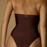 Solana Bandeau Swimsuit - Espresso