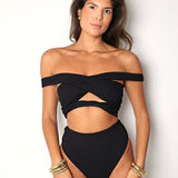 Thalia Multiway Bikini Top - Black Smoke
