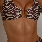 Rio Full Cup Bikini Top - Zebra