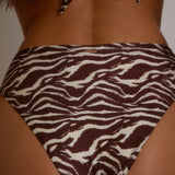 Aira High Waisted Bikini Bottoms - Zebra