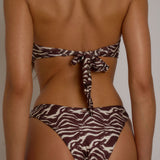 Eva Bandeau Bikini Top - Zebra