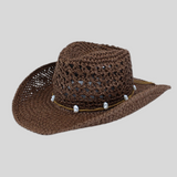 Senda Natural Straw Hat - Espresso