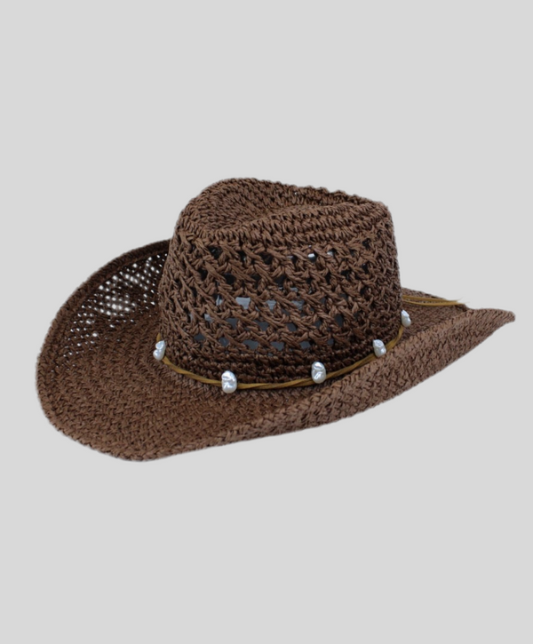 PRE ORDER - Senda Natural Straw Hat - Espresso