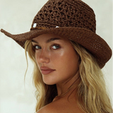 Senda Natural Straw Hat - Espresso