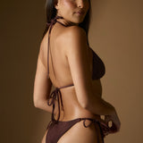 Savanna Tie Side Bikini Bottoms - Espresso