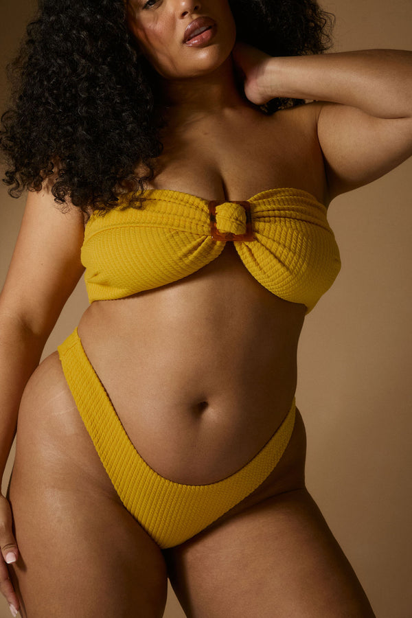 Thalia Multiway Bikini Top - Yellow Ochre