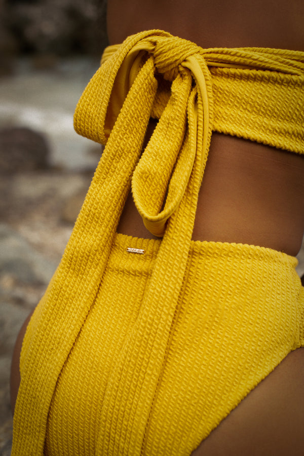 Thalia Multiway Bikini Top - Yellow Ochre